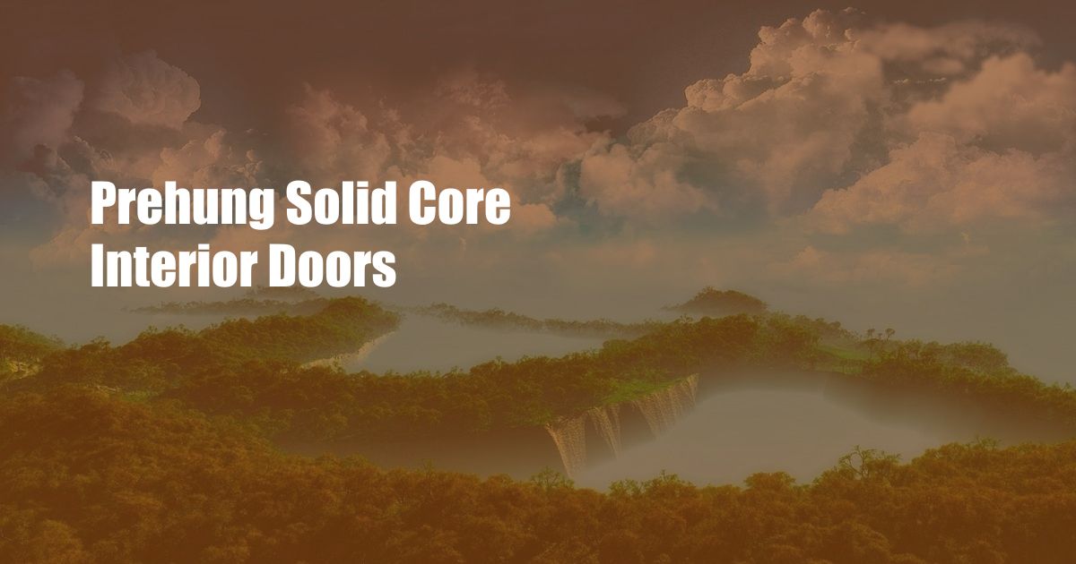 Prehung Solid Core Interior Doors